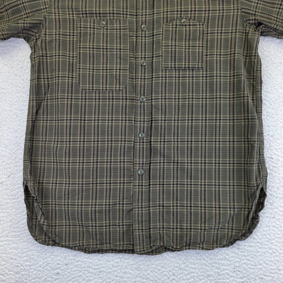 Engineered Garments Green Plaid Button Down Shirt Mens Medium Made in USA Cotton - Picture 6 of 8